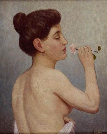 Alfred Hirv Nude with a rose